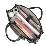 Laptop Tote Bag with Insulated Lunch Compartment PU Briefcase with Lunch Box Pocket Work Bag for Office