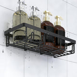 5Pcs Adhesive Shower Caddy Bathroom Wall Organizer Rack Black