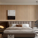 2PCS Self Adhesive Wood Grain Slat Wall Panel PVC Faux Engineered Finish Gold