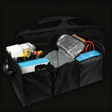Car Boot Organiser Collapsible Trunk Storage with Aluminum Foil Insulation Compartment
