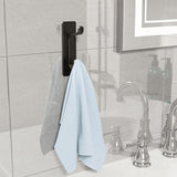 4 PCS Stainless Steel Double Adhesive Hooks with 3kg Capacity Black