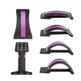 Four-Level Back Support Stretcher Back Massager Lumbar Back Support Stretcher Purple