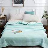 Summer Blankets Air Condition Comfort Lightweight Thin Quilt Green