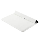 For Macbook PU Leather Macbook Case Wear Resistant Sleeve Cover with Stand White