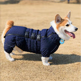 Warm Dog Vest Reflective Coat Windproof Winter Jacket for Pet Dogs  Navy