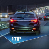 3 Channel Dash Cam Front and Rear Inside 1080P Full HD 170 Degree Wide Angle Dashboard Camera
