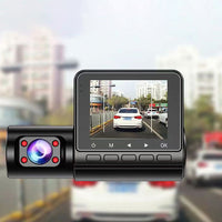 2 Channel Dash Cam Front and Rear Inside 1080P Full HD 170 Degree Wide Angle Dashboard Camera