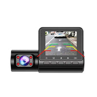 2 Channel Dash Cam Front and Rear Inside 1080P Full HD 170 Degree Wide Angle Dashboard Camera