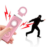Portable Safe Personal Alarm Device Personal Alarm with LED Light for Girls Women Children Elderly Pink