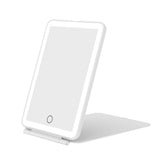 USB Rechargeable Makeup Mirror Portable Dimmable Vanity Mirror with 3 Light Colors White
