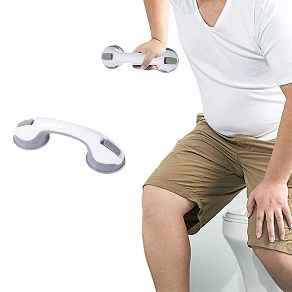 Grab Bars for Showers Suction Cup Handle Bathroom Grab Bar for Seniors Elderly Handicap Children Gray