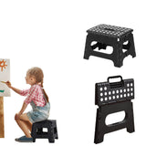 Folding Step Stool Portable Lightweight Stool for Adult Black