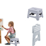 Folding Step Stool Portable Lightweight Stool for Adult Gray