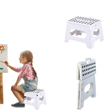 Folding Step Stool Portable Lightweight Stool for Adult White