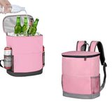 Cooler Backpack Insulated Backpack Leak-proof Cooler Bag for Camping Fishing Lunch Picnic Pink