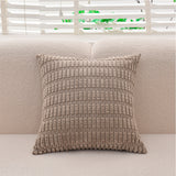 2Pcs Set Throw Pillow Covers Neutral Decorative Pillowcase for Couch Bed Sofa Light Brown