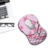 Ergonomic Computer Mouse Pad Memory Foam Wrist Rest Support for Home Office Pink Blossom