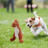 Fluffy Dinosaur Squeaky Toy for Dogs Pet Dog Sound Chew Toy Orange