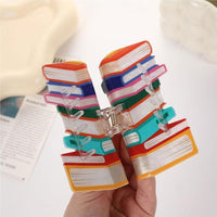 2Pcs Book Hair Clips Hair Jaw Funny Hair Accessories Orange
