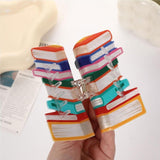 2Pcs Book Hair Clips Hair Jaw Funny Hair Accessories Orange