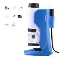60x-180x Magnifying Pocket Microscope with Stand for Kids Portable Handheld Educational Microscope