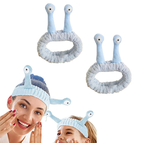 Face Wash Headband Snail Spa Makeup Hair Bands Cartoon Cute Elastic Headband Hair Accessories Blue