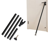 Adjustable Door Security Bar Sliding Stopper Bar for Home Apartment Travel Hotel Black