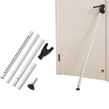 Adjustable Door Security Bar Sliding Stopper Bar for Home Apartment Travel Hotel White