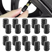 24Pcs Car Tire Valve Stem Caps Universal Air Caps Cover for Auto Bike Trucks Motorcycles Black