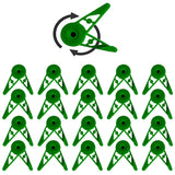 20PCS Adjustable Plant Bender Clip 360 Degrees Low Plant Training Garden Holders Green