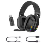 2.4GHz Wireless Gaming Headphone Bluetooth RGB Game Headset for PC Smartphone PS4/PS5 Switch