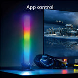 2Pcs USB Powered RGB Smart LED Light Bars Bluetooth Control Scene Music Synchronous Lights for Room Gaming Decoration