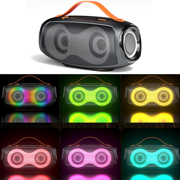 Portable Bluetooth Wireless Speaker With LED Lights For Indoor Outdoor Party