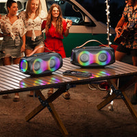 Portable Bluetooth Wireless Speaker With LED Lights For Indoor Outdoor Party