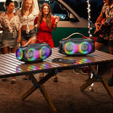 Portable Bluetooth Wireless Speaker With LED Lights For Indoor Outdoor Party