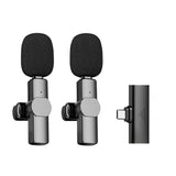 2-in-1 Wireless Lavalier Microphone Plug-Play Lapel Microphone for Recording Vlog Livestream Type-C Interface
