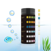 100Pcs Set 6-in-1 Aquarium Test Strips for Freshwater Saltwater Fish Tank Test Kit