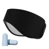 2-in-1 Sleeping Eye Mask And Ear Muffs Set Adjustable Sleep Ear Muffs Noise Reduction Sleeping Aid Black