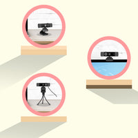 2K Webcam with Microphone 1080P HD USB Web Camera for Live Recording Online Conference