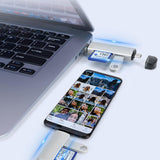 6-in-1 SD TF Card Reader Multifunctional USB 3.0 Micro USB Flash Drive Adapter Silver