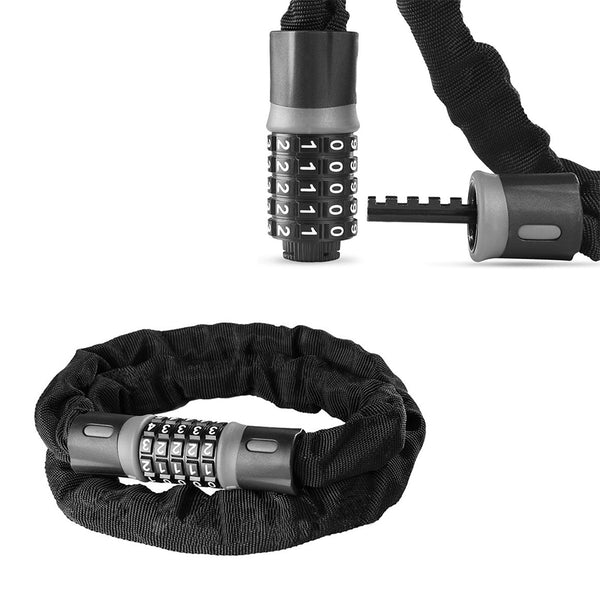 5-Digit Combination Bicycle Lock Security Anti-Theft Chain Lock for Bike Motorcycle Scooter