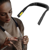 3-Color LED Neck Reading Light 11-Level Adjustable Book Lamp with Bendable Arms Black