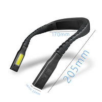 3-Color LED Neck Reading Light 11-Level Adjustable Book Lamp with Bendable Arms Black