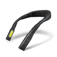 3-Color LED Neck Reading Light 11-Level Adjustable Book Lamp with Bendable Arms Black