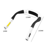 3-Color LED Neck Reading Light 11-Level Adjustable Book Lamp with Bendable Arms White