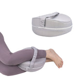 Ergonomic Leg Knee Pillow for Side Sleeper Memory Foam  Knee Support Pillow Cushion Grey