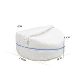 Ergonomic Leg Knee Pillow for Side Sleeper Memory Foam  Knee Support Pillow Cushion White