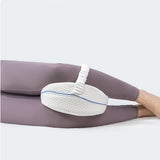 Ergonomic Leg Knee Pillow for Side Sleeper Memory Foam  Knee Support Pillow Cushion White