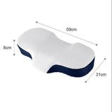 Ergonomic Cervical Pillow Memory Foam Neck Support Pillow for Side / Back Sleeper Navy