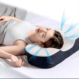 Ergonomic Cervical Pillow Memory Foam Neck Support Pillow for Side / Back Sleeper Navy